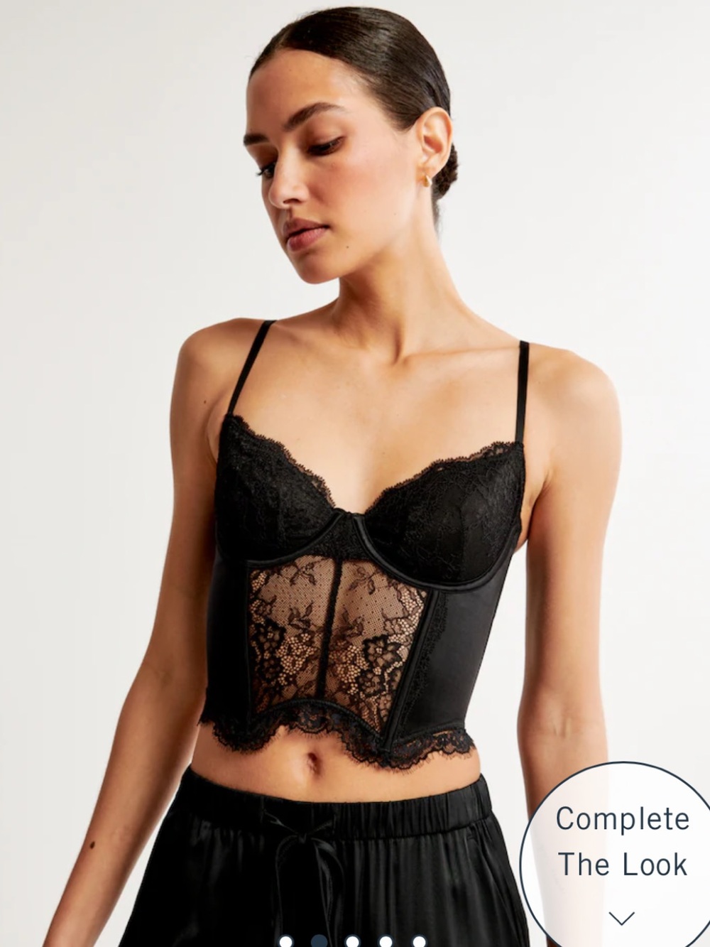 🖤 Abercrombie Lace and Satin Balconette Corset in Black 🖤